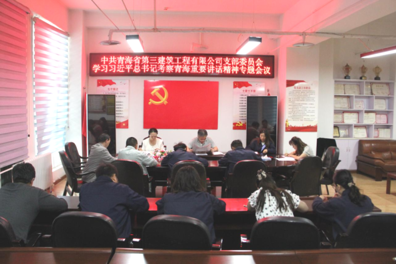 三建公司黨支部專題學(xué)習(xí)習(xí)近平總書(shū)記考察青海重要講話精神
